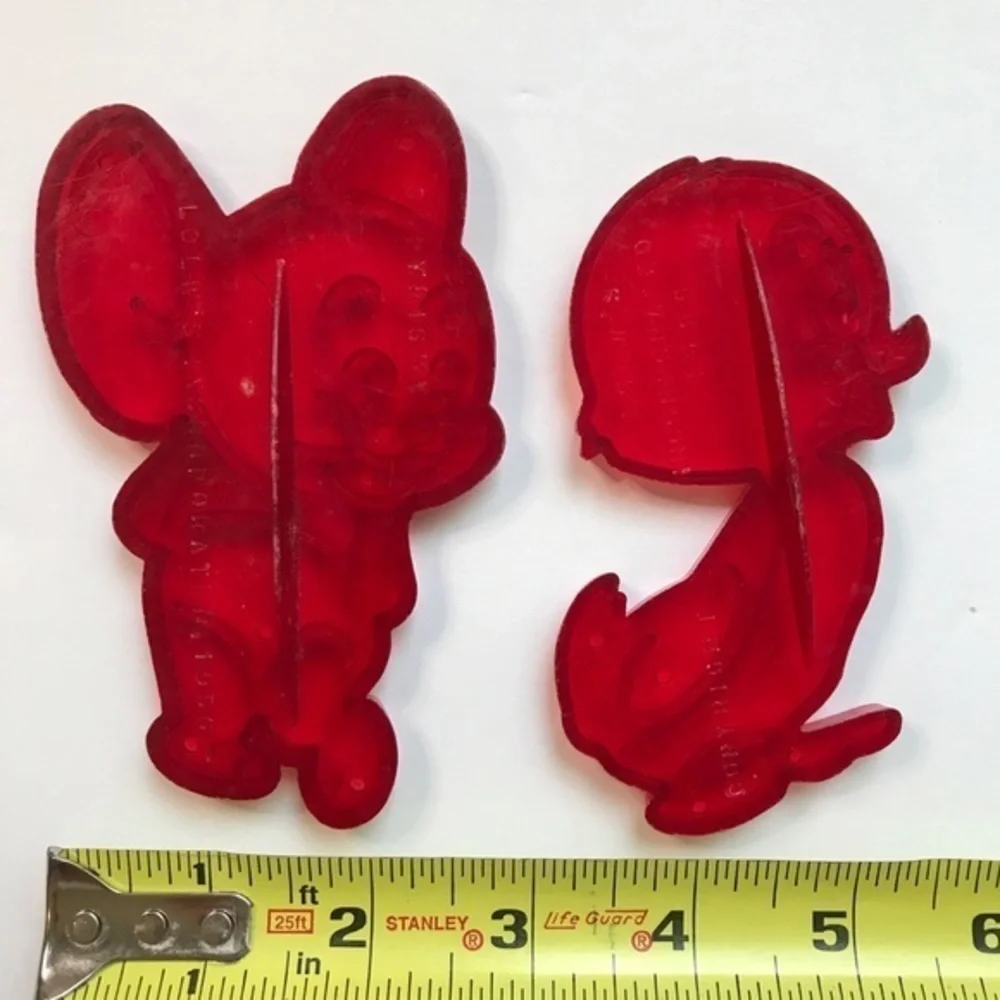 MGM Cartoon Cookie Cutters Lot of 2 Tuffy and Lucky‎ Ducky 1956 Loew’s.